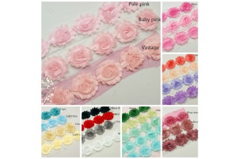 Shabby Flowers (Pack of 6) - 6cm 